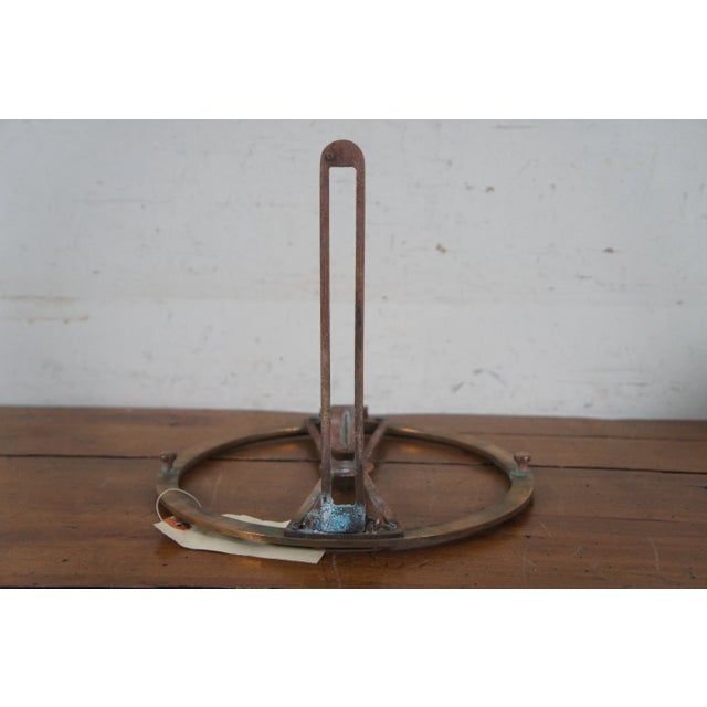 Mid 20th Century Mid 20th Century Thomson System Azimuth Nautical Navigation Instrument Circle & Case For Sale - Image 5 of 12