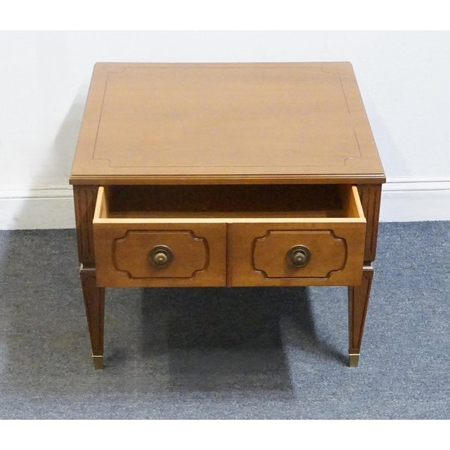 Mersman Furniture Solid Walnut Italian Mediterranean Style 26" Square Accent End Table 8716 For Sale In Kansas City - Image 6 of 13