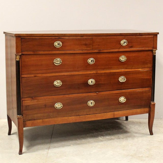 18th Century Italian Directory Chest of Drawers in Cherrywood For Sale - Image 11 of 11