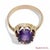 Mid 20th Century Vintage Amethyst Ring 14k (585) Yellow Gold Vintage Amethyst Ring, Size 5 For Sale - Image 4 of 9