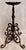 Bronze Vintage Spanish Revival Wrought Iron Hand-Forged Spiral Candlestick For Sale - Image 8 of 12