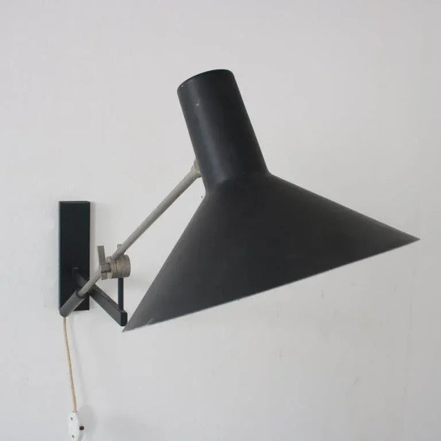 Model 7105 Wall Lamp by J. J. M. Hoogervorst for Anvia, Netherlands, 1960s For Sale - Image 10 of 13