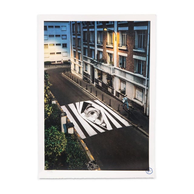 J.r. Finding hope, night view, paris, france, 2020. 15 color lithograph printed on a marinoni machine. Paper: bfk rives...