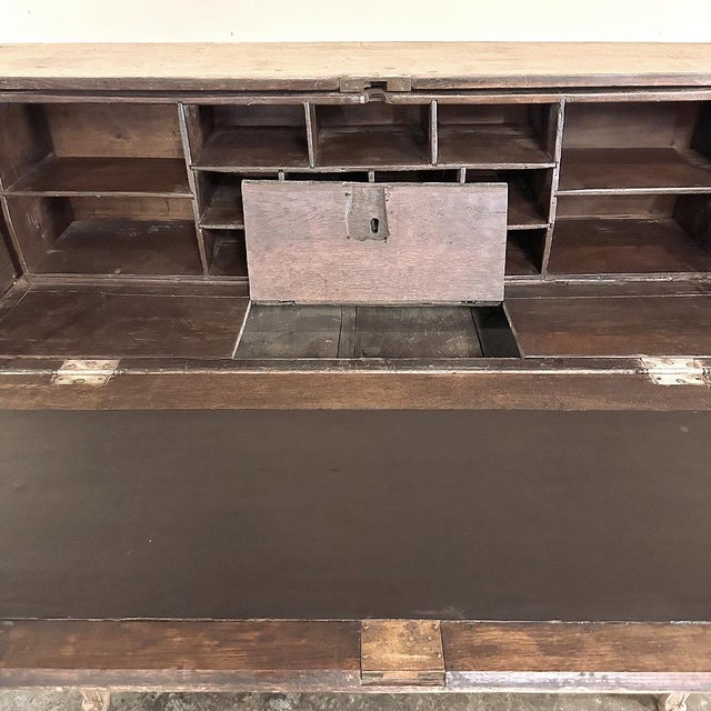 18th Century Country French Louis XVI Transitional Stripped Secretary Desk For Sale - Image 9 of 18