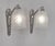 Charles Schneider A beautiful pair of 1925-1930 French art deco wall sconces in nickel on cast solid brass or bronze...