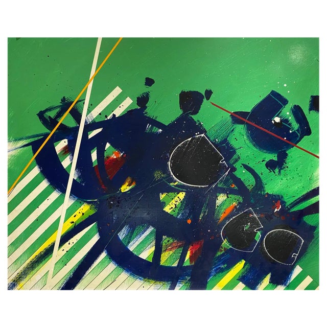 Yvan Moscatelli, Abstract Composition 2, Oil on Wood, 1994 For Sale