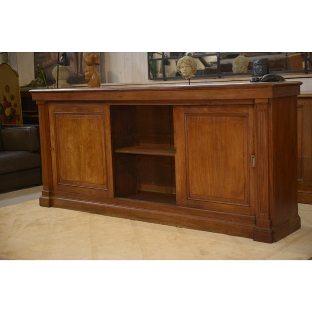 Wooden Workshop Cabinet with 3 Sliding Doors, 1920s For Sale - Image 3 of 15
