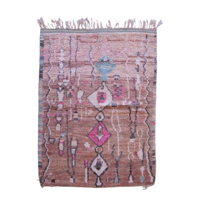 Moroccan Handknotted Berber Rug - 6 X 4.5 Ft For Sale