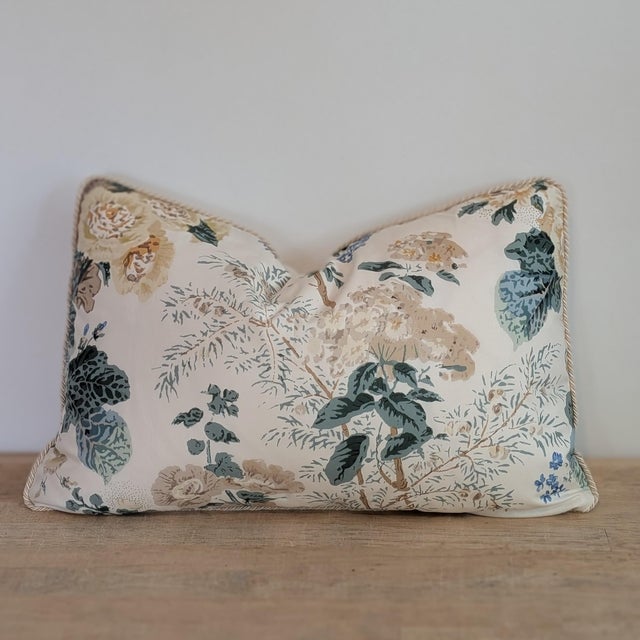 Not Yet Made - Made To Order Lee Jofa Althea Cotton Chintz 14x20" Lumbar Pillow in Citron With Cord - Single For Sale - Image 5 of 5