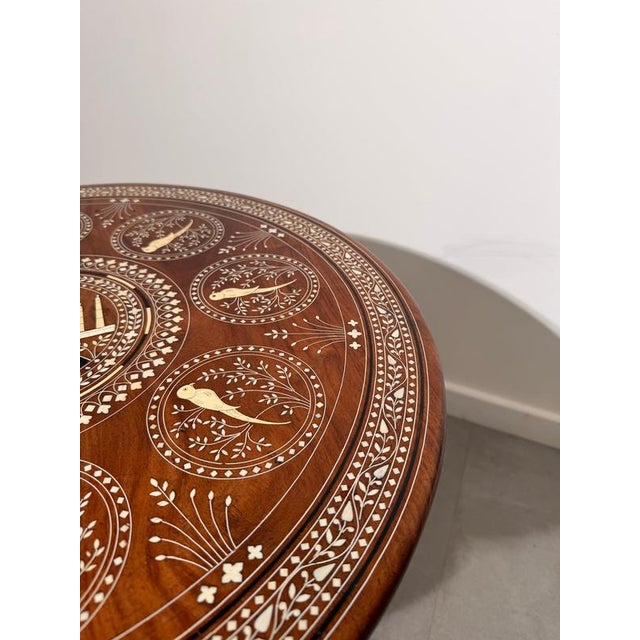 Indian Round Side Table in Wood For Sale - Image 6 of 8