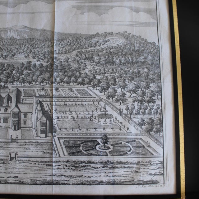 Pair of Bird’s Eye English Estate Views Engraved by Johannes Kip, 18th C. For Sale - Image 13 of 17