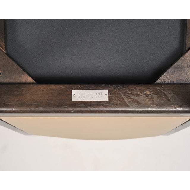 Set of Six Holly Hunt "Stiletto" Walnut Leather Dining Chairs For Sale - Image 9 of 18