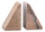 Mid-Century Modern Style Pink Marble Wedge Bookends — A Pair For Sale