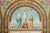 French Monumental Antique French Catholic Christianity Tridentine Latin Mass Brass Framed Altar Card For Sale - Image 3 of 16