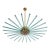 1980s Green Glass and Brass Sputnik Chandelier, Italy, Mid Century Modern For Sale