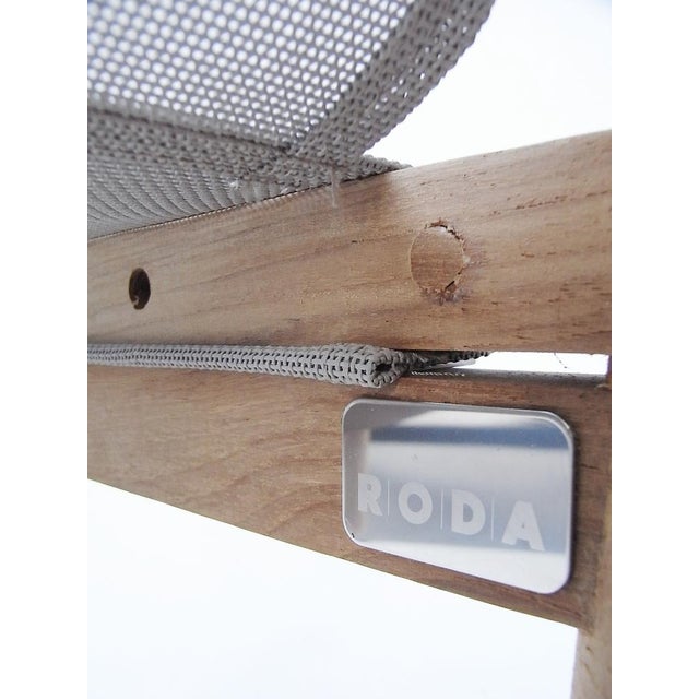 Road Garden Chair in Teak, Canatex with Velour Cushions by Rodolfo Dordoni for Roda, Italy, 2006 For Sale - Image 13 of 18