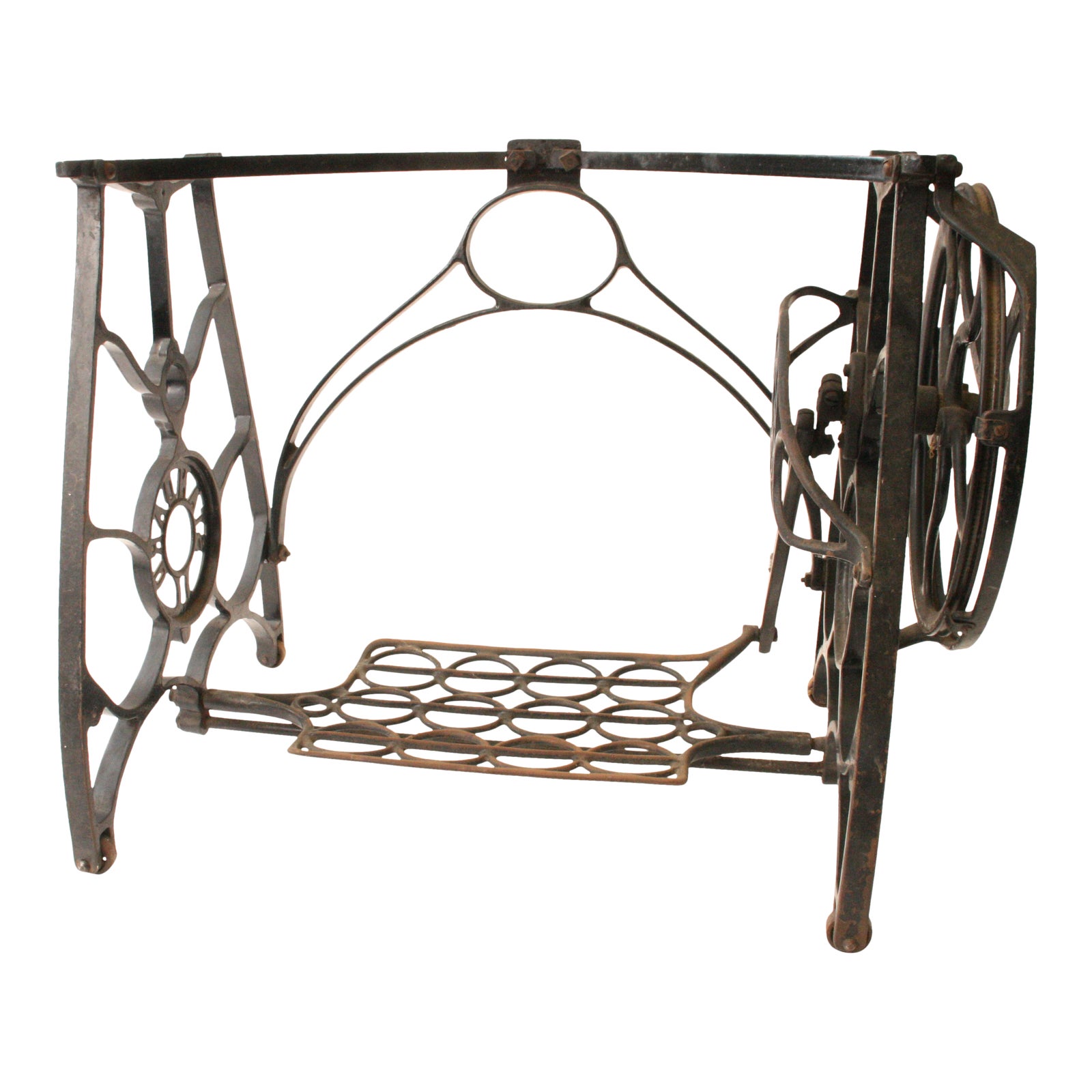 Vintage Industrial "Standard" Cast Iron Treadle Sewing Machine Base