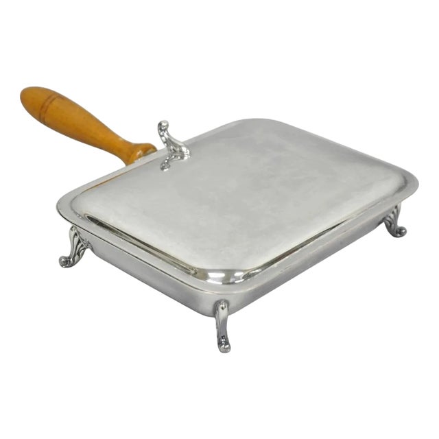 Vintage Victorian Silver Plated Crumb Catcher Table Butler by Sf Co For Sale