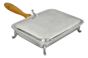 Vintage Victorian Silver Plated Crumb Catcher Table Butler by Sf Co
