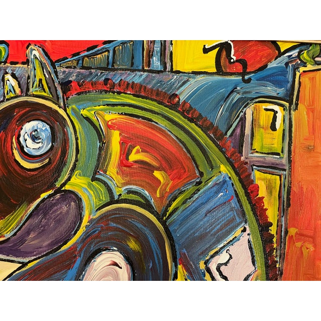 "Pit Pony" Contemporary Abstract Painting by David Harper, Framed For Sale - Image 6 of 6