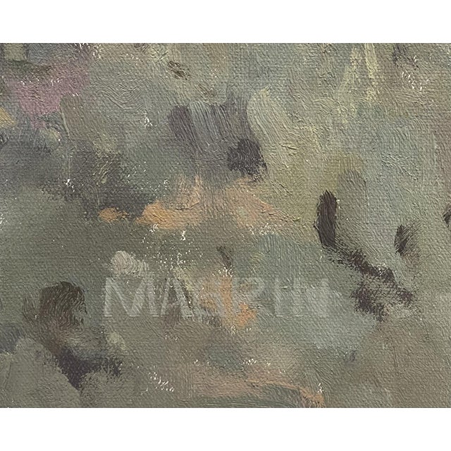 Where the Light Breaks by Michael Magrin | Oil on Canvas Mountain Landscape With Clouds For Sale - Image 4 of 14