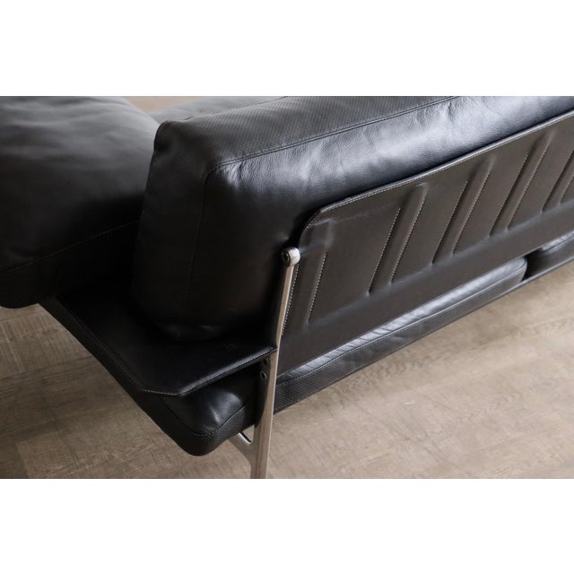 Black Diesis Three-Seater Sofa in Black Leather by Antonio Citterio for B&B Italia, 1970s For Sale - Image 8 of 16
