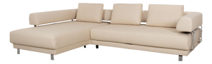 Leather Brand Face Corner Sofa in Beige with Manual Function from Ewald Schillig