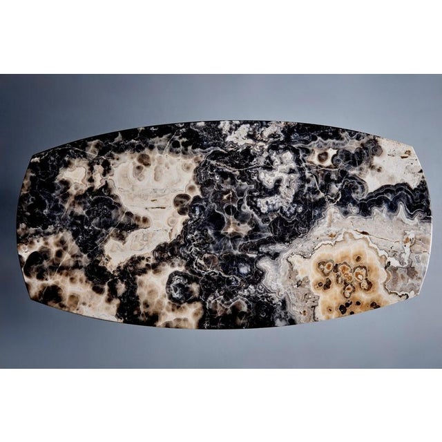 Coffee Table with Polished Onyx Top attributed to Guglielmo Ulrich, 1950s For Sale - Image 4 of 11