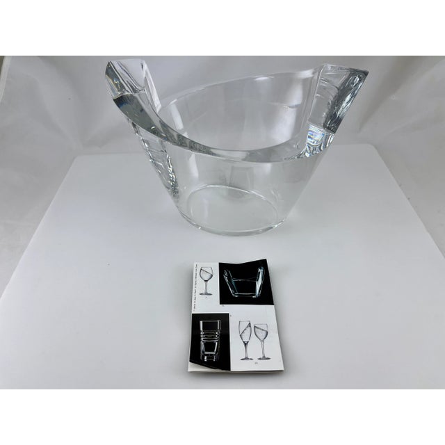1990s Orrefors Contemporary Clear Crystal Glass Bowl Signed For Sale In New York - Image 6 of 6