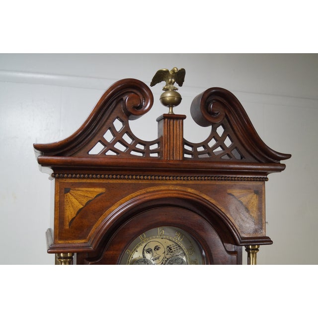 Ridgeway 1976 Bicentennial Mahogany Inlaid Grandfather Clock Chairish