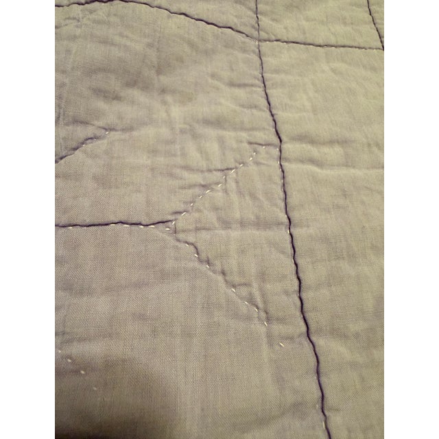 Textile Vintage Eight Point Star Quilt For Sale - Image 7 of 7