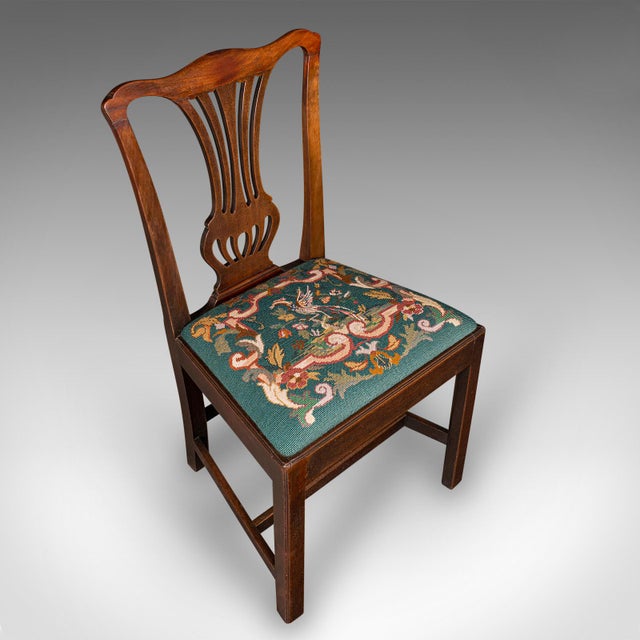 1800's Antique Embroidered Side Chair For Sale - Image 6 of 10