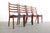 Brown Set of 4 Mid Century Danish Modern Contoured Ladder Back Dining Chairs in Teak For Sale - Image 8 of 8