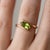 Contemporary Natural Peridot Stackable Ring | August Birthstone Minimalist Ring | Dainty Gemstone Bypass Ring Us 7 For Sale - Image 3 of 3