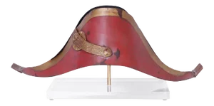 Tole Military Hat Trade Sign on Lucite