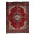 1960s Medallion Vintage Tabriz Handmade Wool Rug in Red For Sale