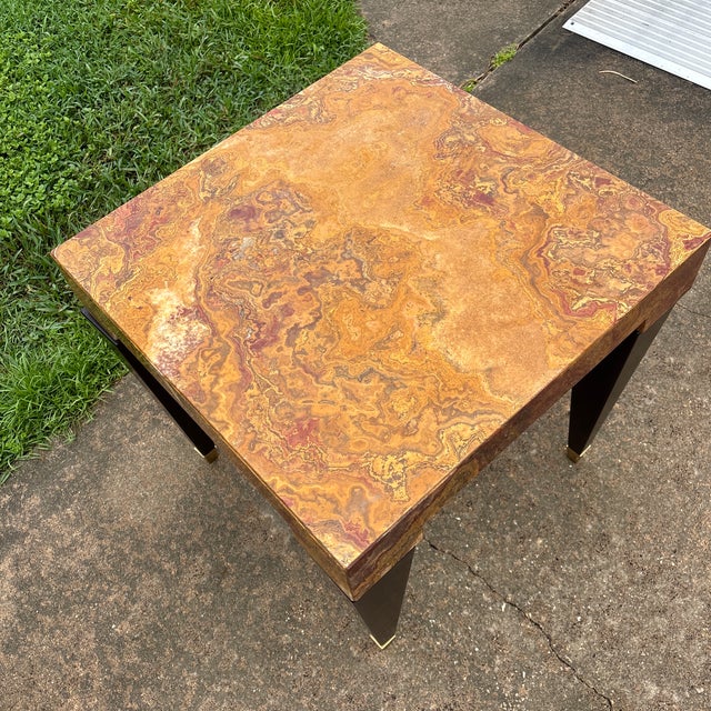 1990s 1990s Modern Italian Marble End Table For Sale - Image 5 of 10