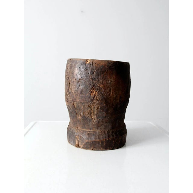 Antique Wooden Mortar For Sale - Image 6 of 11
