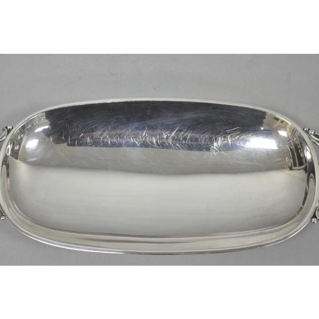 Metal Vintage Denmark Gidom Fraberg Designed Silver Plated Narrow Trinket Candy Dish For Sale - Image 7 of 11