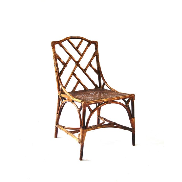 1970s Chippendale Bamboo Dining Set, Italy, 1970s, Set of 6 For Sale - Image 5 of 18