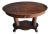 Oval Library Table Tiger Oak With Column Base Circa. 1890 For Sale