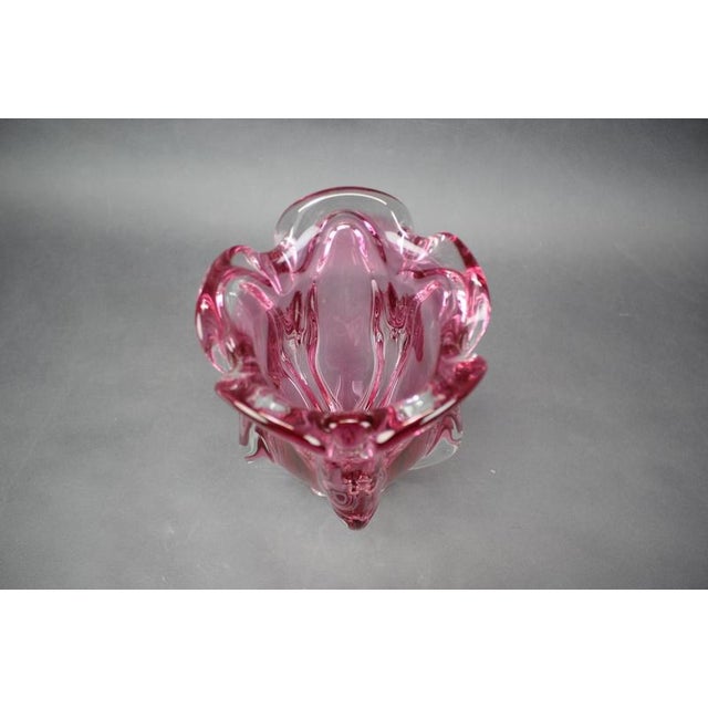 Beautiful Mid-Century modern art glass vase designed by Josef Hospodka and produced in Czechoslovakia during the 1960s....