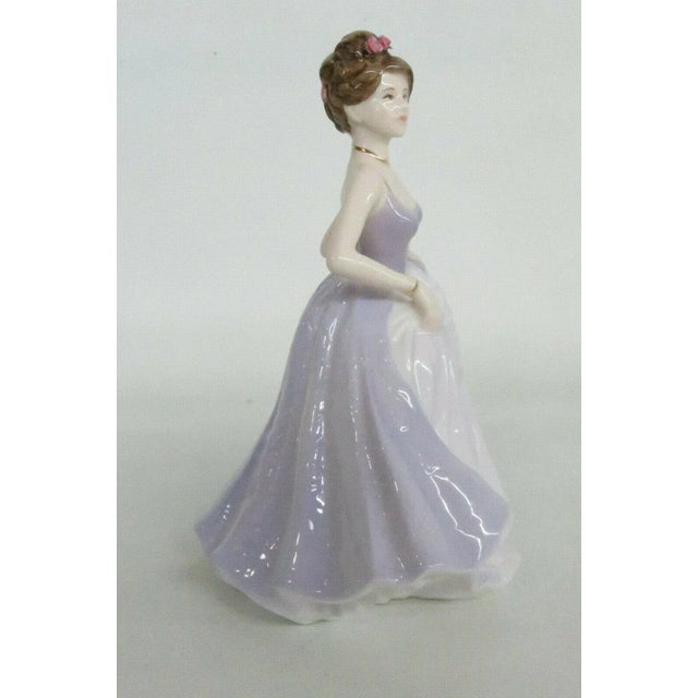 Purple Coalport Good Luck English Bone China Porcelain Small Figurine For Sale - Image 8 of 11