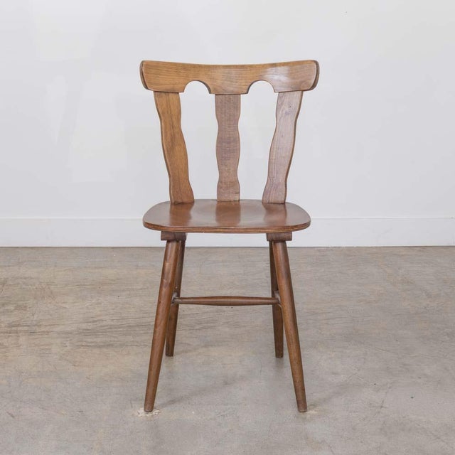 1950s French Wood Brutalist Chairs, Set of 8 For Sale - Image 4 of 16