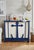 Vintage Customized One of a Kind Coastal Nautical Navy White Anchor Dry Bar For Sale - Image 11 of 11