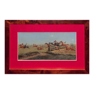 Late 20th Century English Steeplechase Reproduction Print For Sale