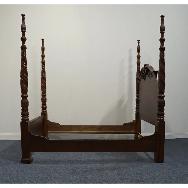 Brown Thomasville Impressions Trafalgar Square Collection Contemporary Traditional Queen Size Four Poster Bed 36511-475 For Sale - Image 8 of 12