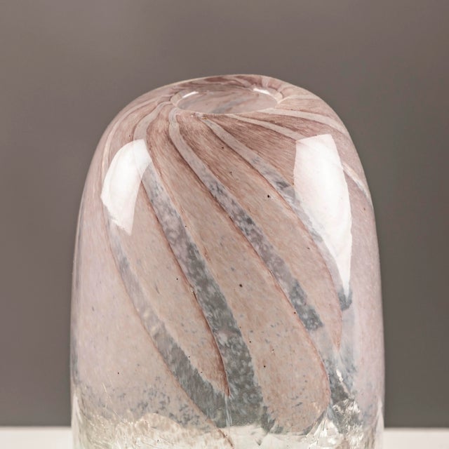 Scandinavian Artistic Glass Vase Craquelé, 1960s For Sale - Image 6 of 7