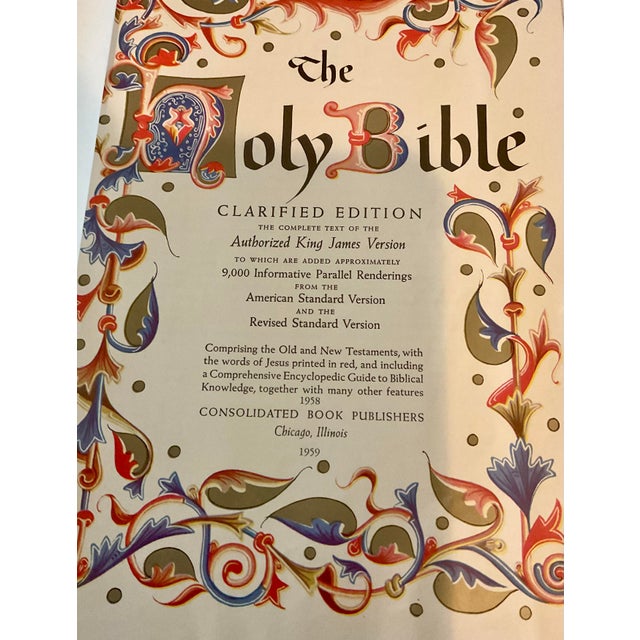 Religious Vintage Holy Bible — 1959 Edition (Gilt Edges, Classic Binding) For Sale - Image 3 of 17