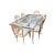 Late 20th Century Lime Wash Lotus Floral Carved Dining Set in the Manner of Phyllis Morris For Sale - Image 10 of 11